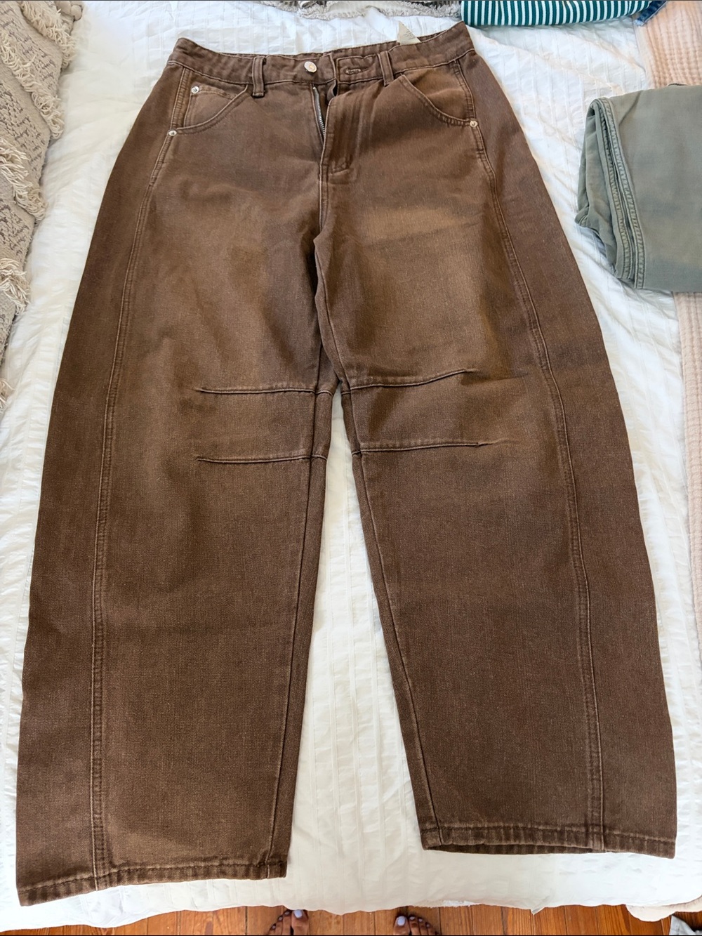 Amazon Women’s Straight-Leg Jeans in Brown